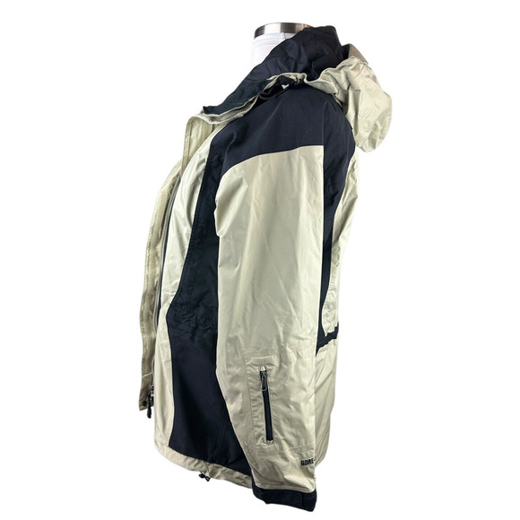 The North Face Gore Tex Light Parka Jacket Shell Beige Black Women's Size Large - Picture 14 of 16